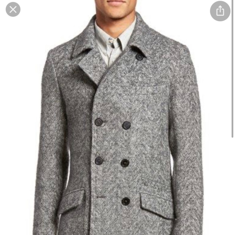 Billy Reid Bowery Double Breasted Long Coat - S